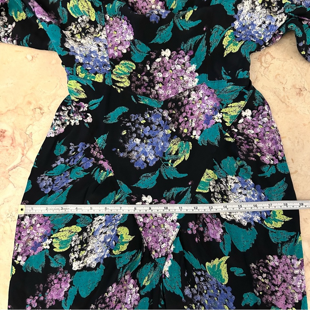 Vintage 80s Michelle Stuart Floral Dress Small - Picture 10 of 12